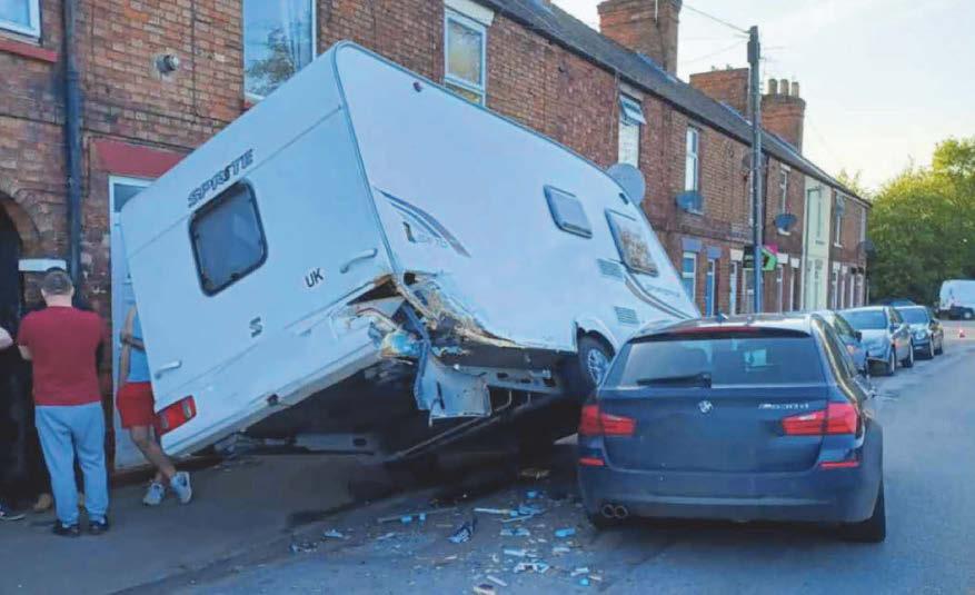 Drink-driver ploughed car into side of parked caravan