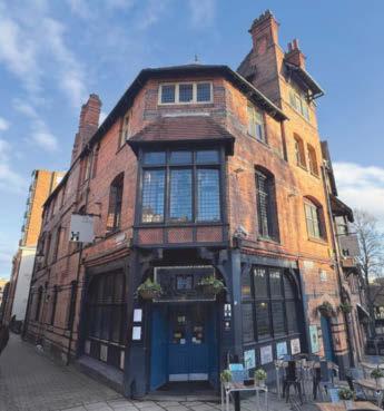 Elegant new-look first floor for this historic city pub