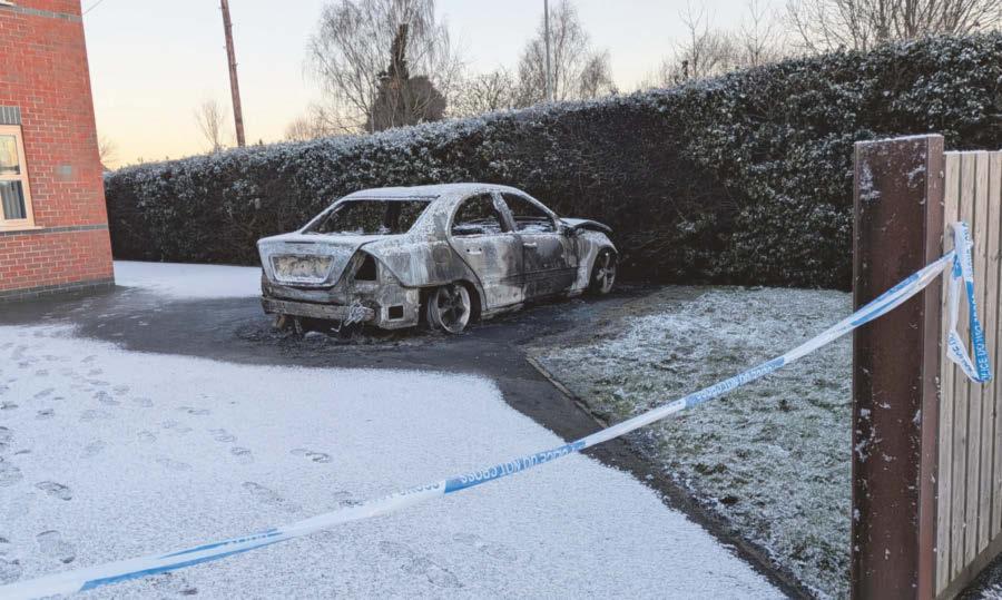 Mayhem as cars go up in flames