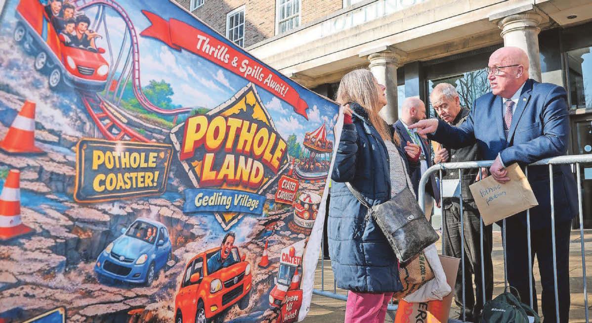 Pothole protest at County Hall due to 'diabolical' state of highways