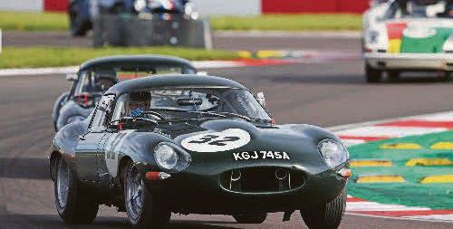 Vintage racers on track