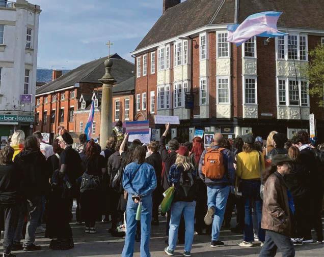 Trans rights protesters rally against court ruling