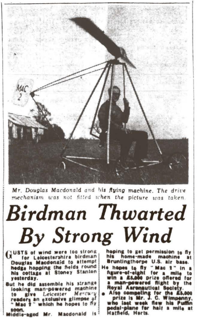 Birdman Thwarted By Strong Wind