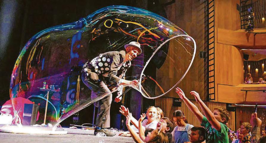 Pop over to adventure farm for bubble show!