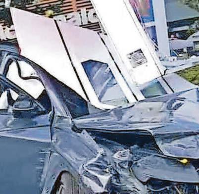 Driver's taken to hospital as precaution after crash