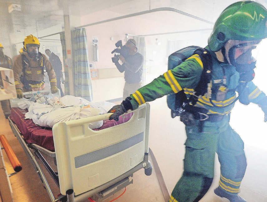 NHS workers put to the test in a 'mock' emergency drill