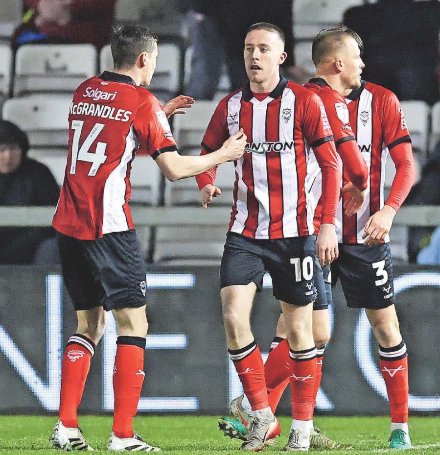Collins holds hands up after Imps loss...