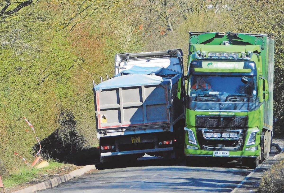 Perilous route which leaves pedestrians dodging head-height wing mirrors