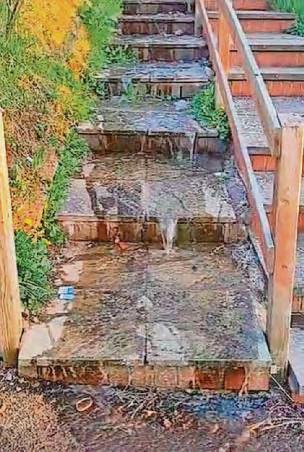 River of sewage flowing outside homes in Brum