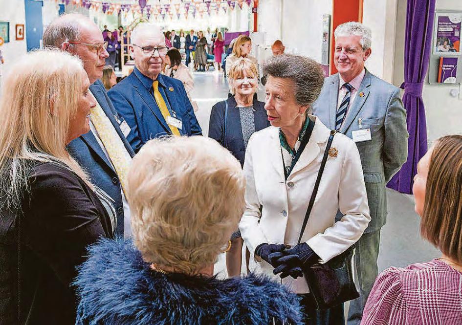 Royal visitor drops in to help Sense celebrate