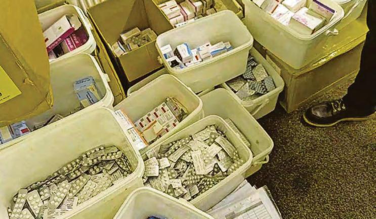 Medicines seized and 12 held in dawn raids