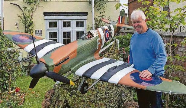 Spitfire replica takes garden to higher level
