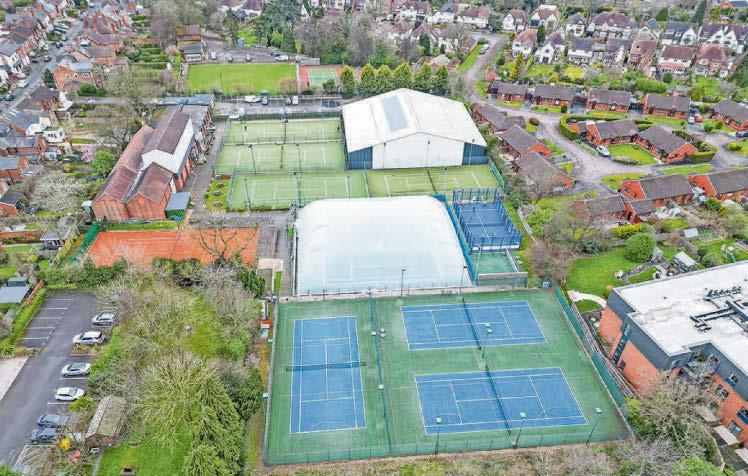 Ball in tennis club's court
