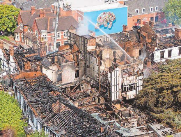2 teens arrested after blaze at historic hotel