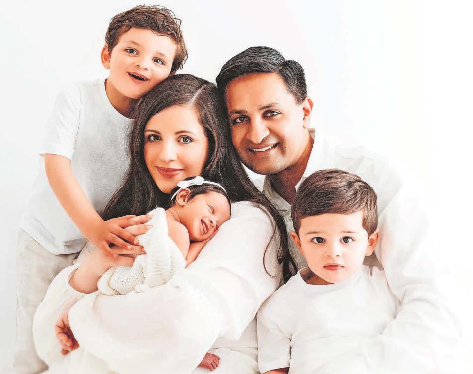 Couple's joy at ‘triplets’ of three different ages