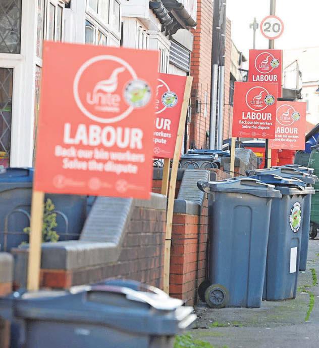 Striking bin workers hold rally in Brum's fly-tipping hot spot