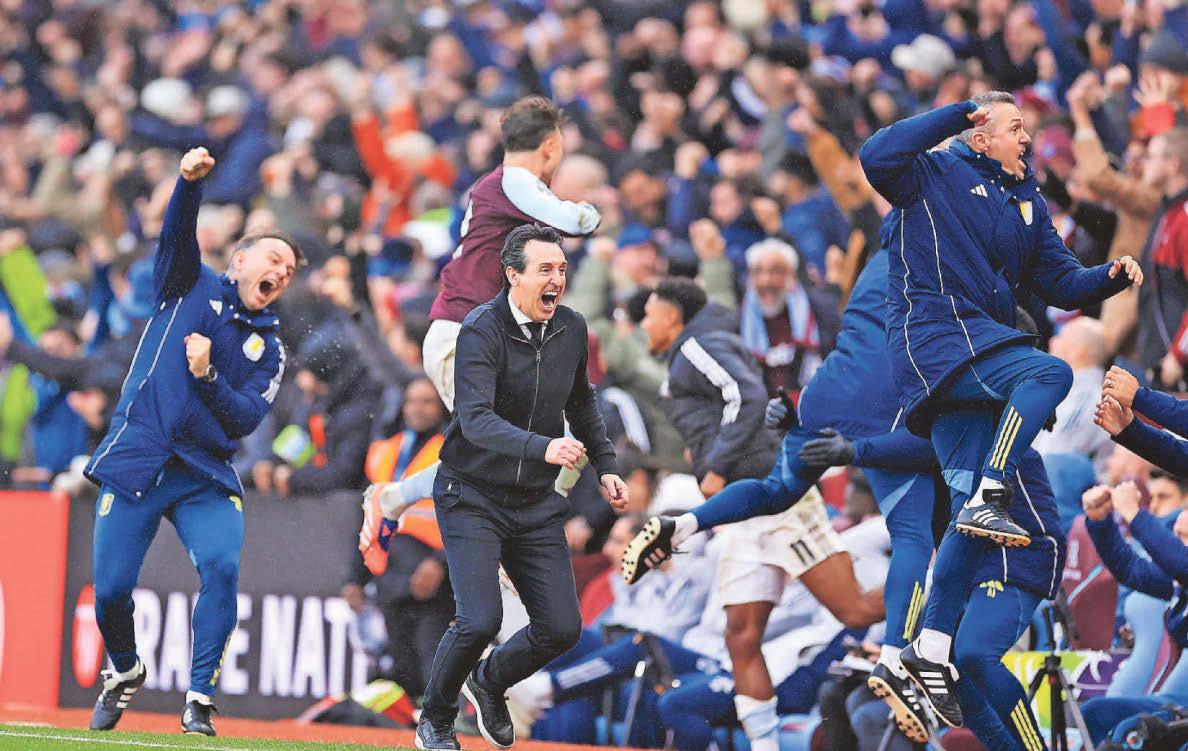 Emery cools title talk as Villa break records in win