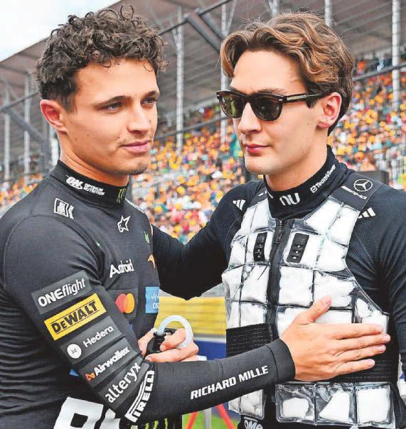 Russell has a greater advantage, says Norris
