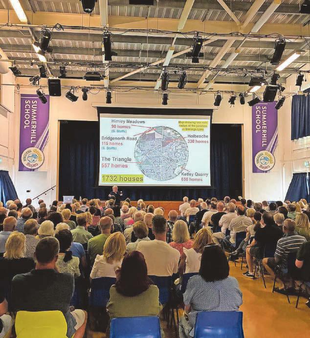 Hundreds turn out to oppose big ‘green belt’ housing estate