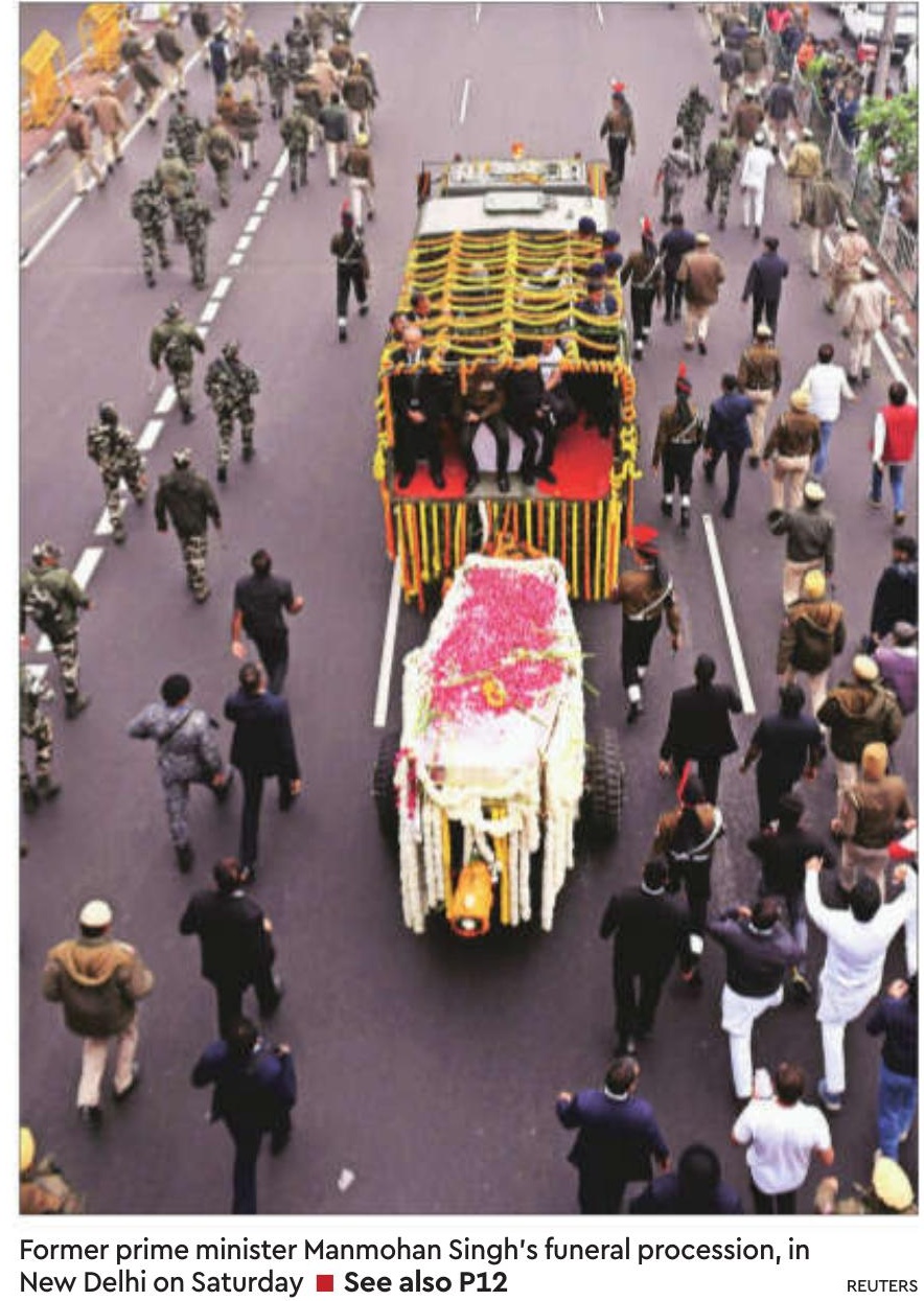 Hundreds line up to bid adieu to Dr Singh