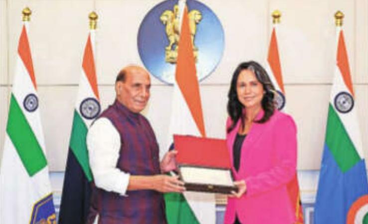 Rajnath, Gabbard Hold Talks