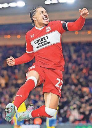 BORO ARE UP FOUR IT