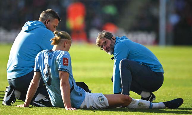 City ace Haaland sidelined by ankle injury
