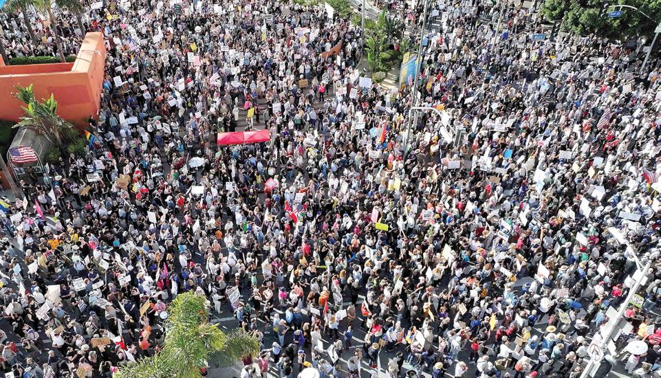 Thousands march against Trump policies