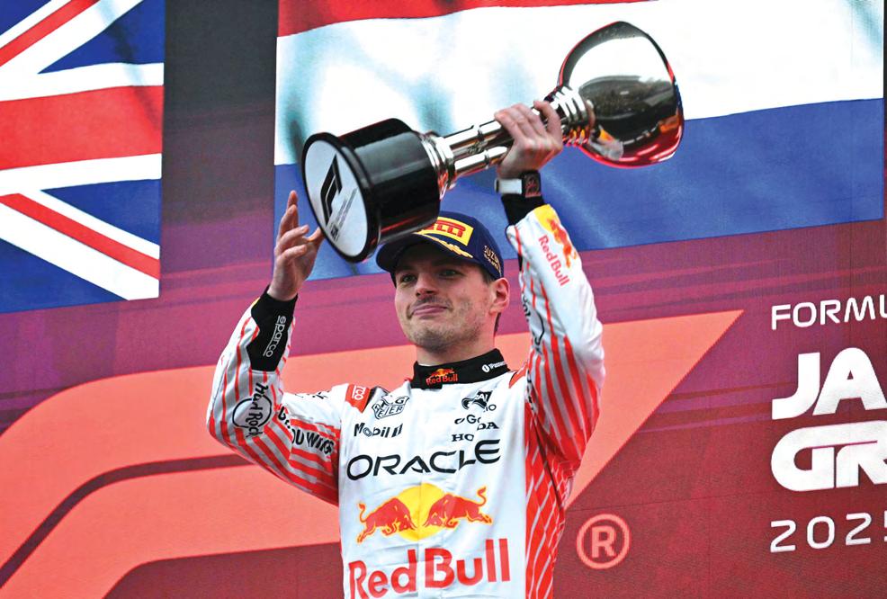 Verstappen back in business in Japan