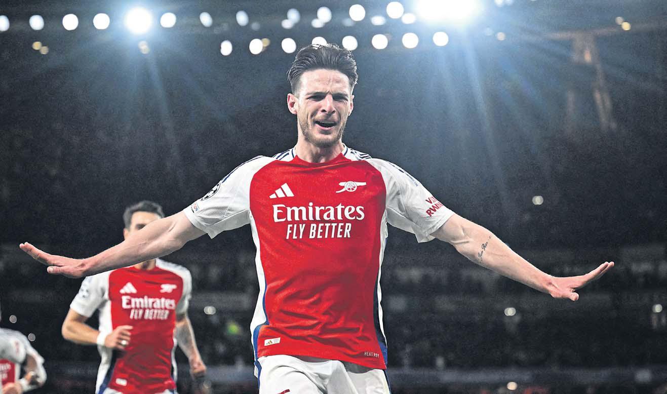 Arteta hails Rice's free-kick magic