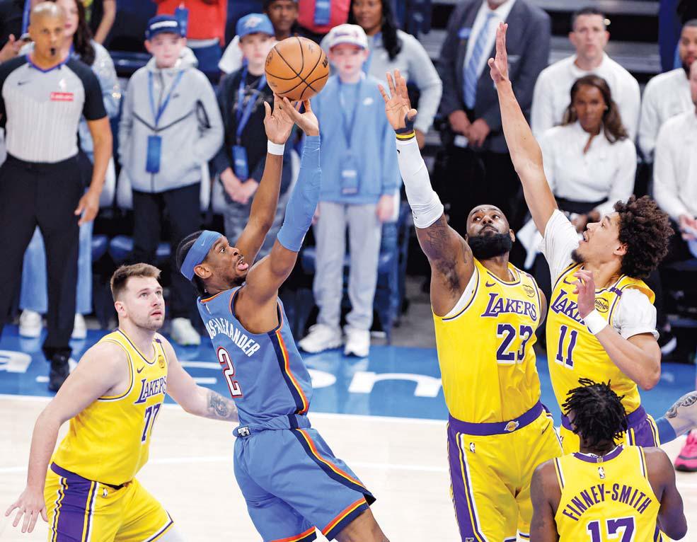 Donicic booted out as Thunder zap Lakers