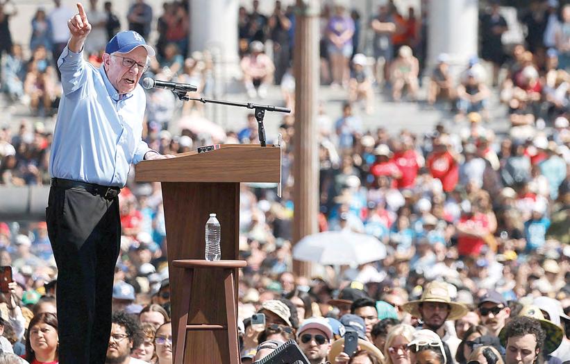 Bernie Sanders fights leftist apathy in anti-oligarchy rally