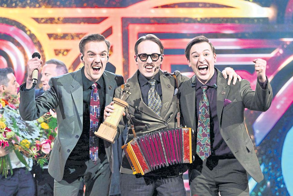 Sweden turns up Eurovision heat with wacky sauna song by KAJ