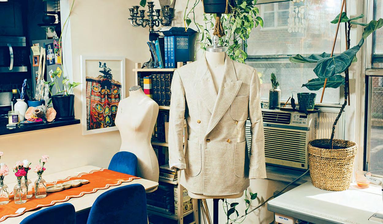 His suits come alive from the waist down