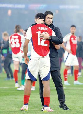 Arteta claims Arsenal were unlucky