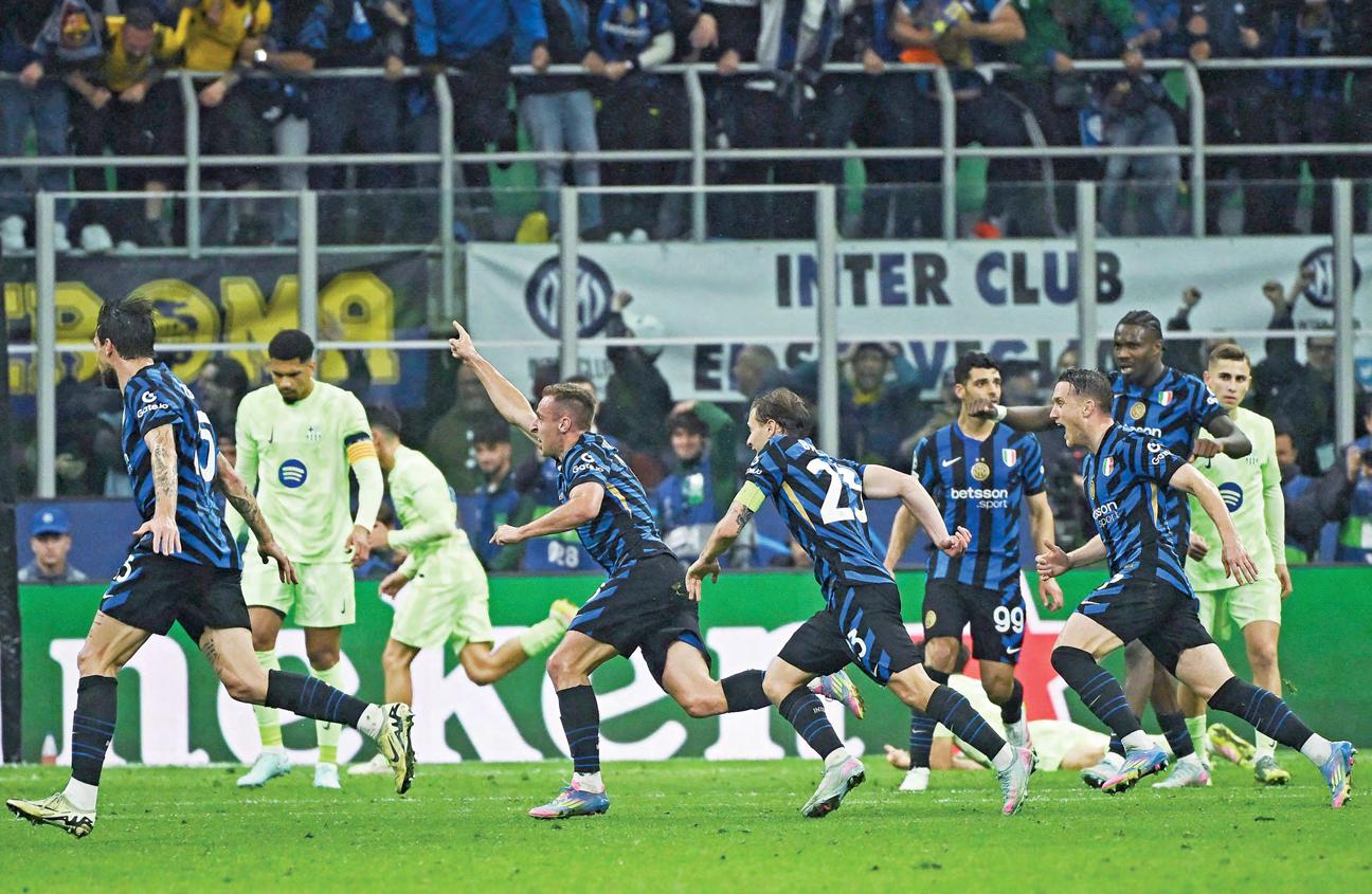 Inter's title defence hits reality check
