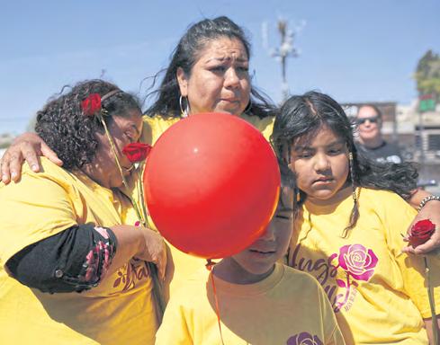 Migrant families protest on Mother's Day