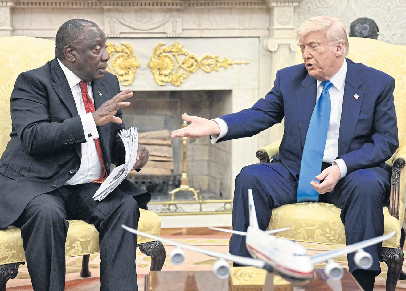 SOUTH AFRICA'S LEADER FAILS TO RISE TO TRUMP BAIT