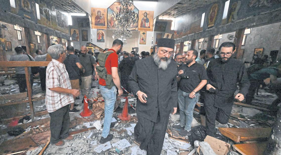 Suicide attack on Damascus church kills at least 22