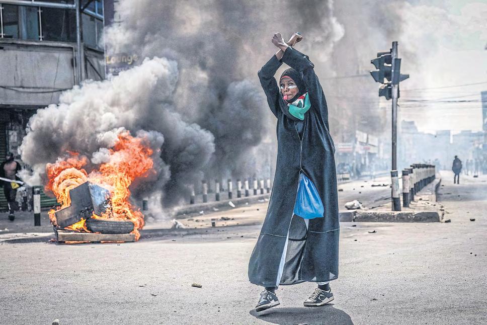 Kenyans stage street demonstrations