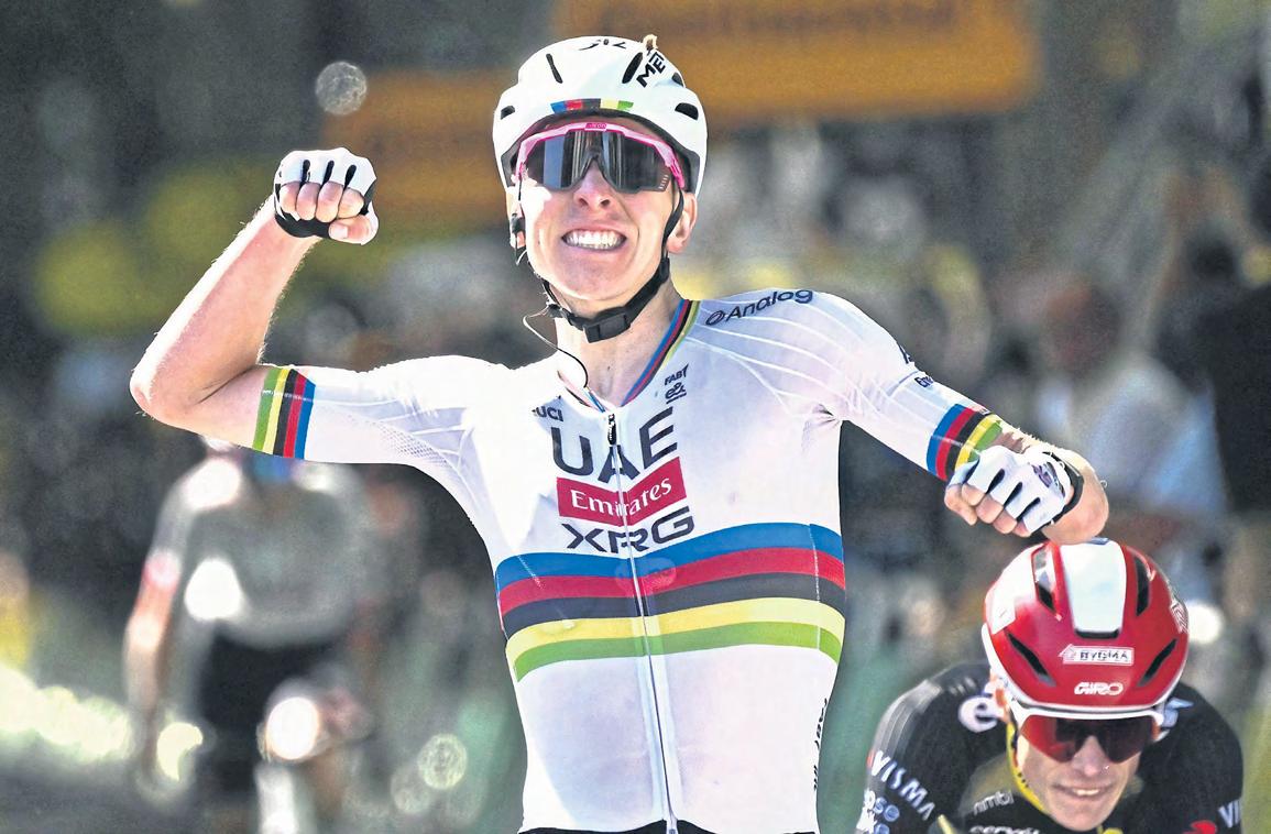 Poga-blast! Champ detonates on final climb