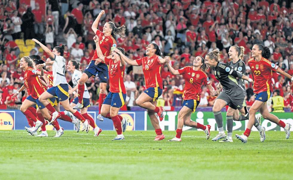 Spain see off spirited Swiss, make Euro 2025 semis