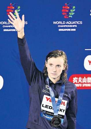 Pool queen Ledecky reigns in Singapore