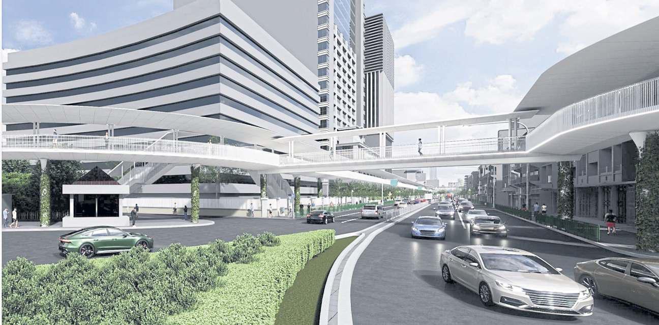 Rajavithi Skywalk takes shape