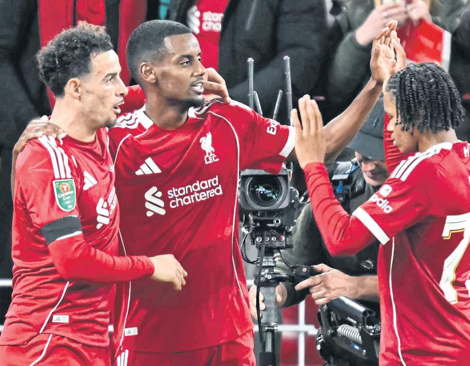 Swede relief! Isak nets his first for Liverpool