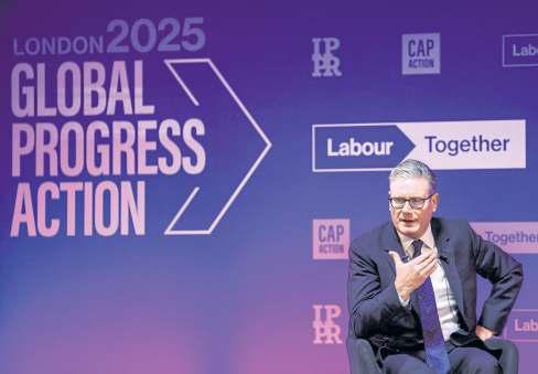 UK's Starmer urges liberals to fight 'the right's lies'