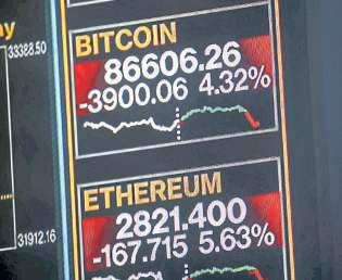 Cryptocurrencies hit by exodus from risk assets