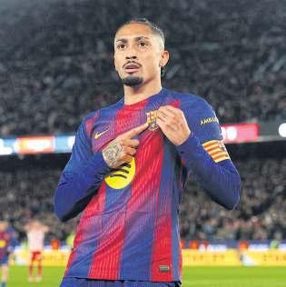 Raphinha key to Barca’s push