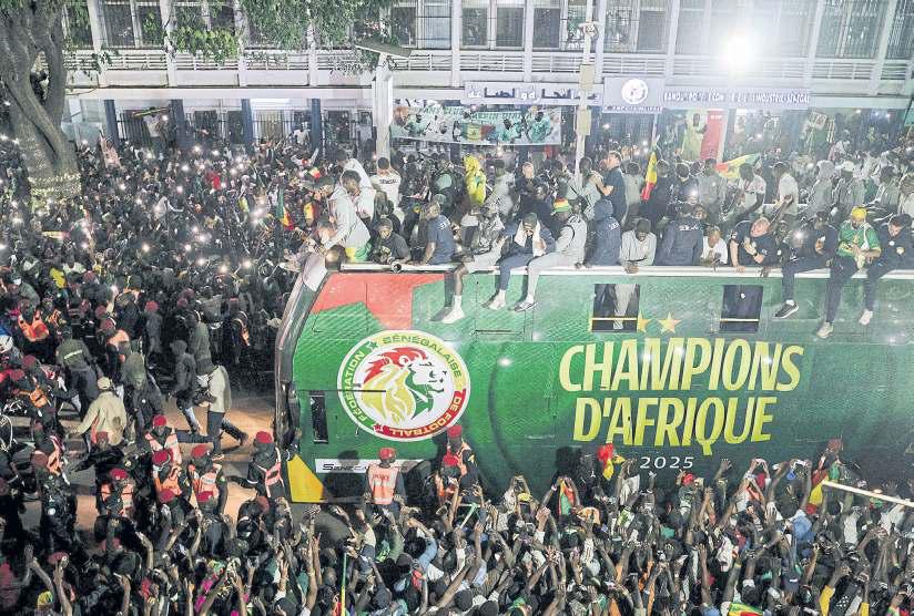 Senegal’s ‘historic’ Afcon champs get presidential praise, parade