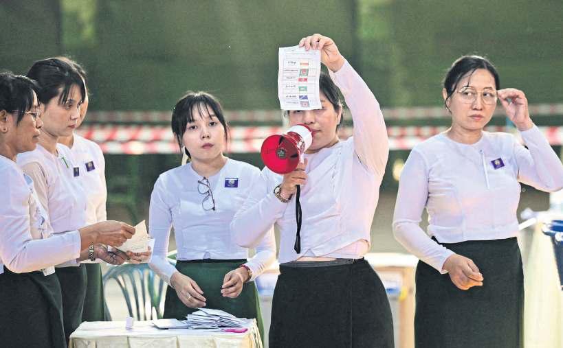 Pro-military party declares victory